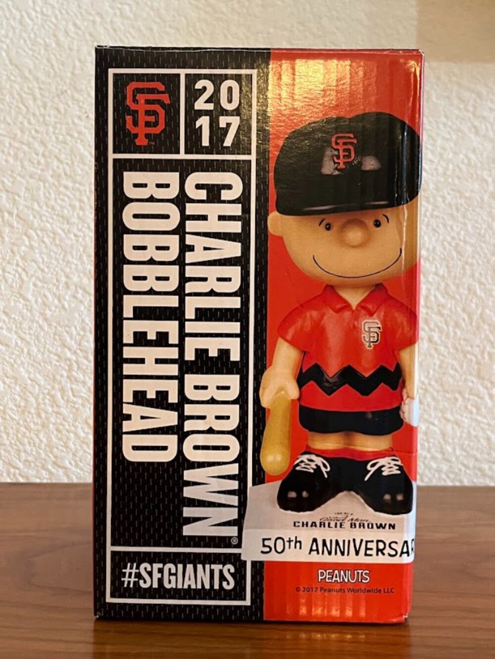 SF Giants Charlie Brown Bobblehead 2017 Peanuts 50th Anniversary SGA NIB